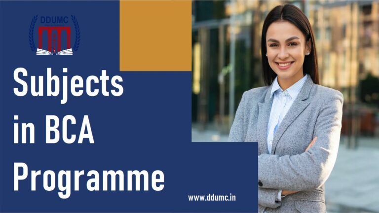 Subjects in BCA Programme
